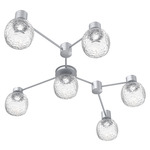 Vessel Hub & Spoke Linear Ceiling Flush / Wall Sconce - Classic Silver / Vessel Clear