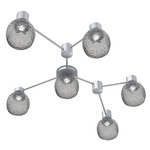 Vessel Hub & Spoke Linear Ceiling Flush / Wall Sconce - Classic Silver / Vessel Smoke