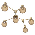 Vessel Hub & Spoke Linear Ceiling Flush / Wall Sconce - Gilded Brass / Vessel Bronze