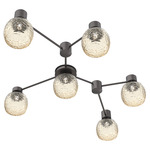 Vessel Hub & Spoke Linear Ceiling Flush / Wall Sconce - Graphite / Vessel Amber