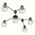 Vessel Hub & Spoke Linear Ceiling Flush / Wall Sconce - Matte Black / Vessel Amber