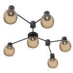 Vessel Hub & Spoke Linear Ceiling Flush / Wall Sconce - Matte Black / Vessel Bronze