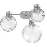 Gaia Hub & Spoke Ceiling Semi Flush Light - Classic Silver / Clear