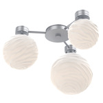 Gaia Hub & Spoke Ceiling Semi Flush Light - Classic Silver / White