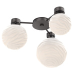 Gaia Hub & Spoke Ceiling Semi Flush Light - Graphite / White