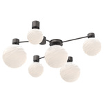 Gaia Hub & Spoke Ceiling Semi Flush Light - Graphite / White