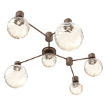 Gaia Hub & Spoke Linear Ceiling Light - Burnished Bronze / Amber