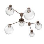 Gaia Hub & Spoke Linear Ceiling Light - Burnished Bronze / Clear