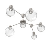 Gaia Hub & Spoke Linear Ceiling Light - Beige Silver / Clear