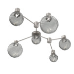 Gaia Hub & Spoke Linear Ceiling Light - Beige Silver / Smoke