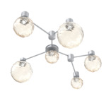 Gaia Hub & Spoke Linear Ceiling Light - Classic Silver / Amber