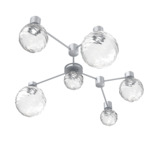 Gaia Hub & Spoke Linear Ceiling Light - Classic Silver / Clear