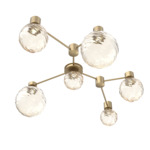 Gaia Hub & Spoke Linear Ceiling Light - Gilded Brass / Amber