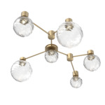 Gaia Hub & Spoke Linear Ceiling Light - Gilded Brass / Clear