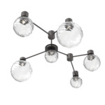 Gaia Hub & Spoke Linear Ceiling Light - Graphite / Clear