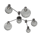 Gaia Hub & Spoke Linear Ceiling Light - Graphite / Smoke