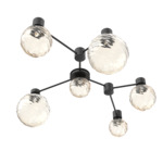 Gaia Hub & Spoke Linear Ceiling Light - Matte Black / Amber