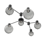 Gaia Hub & Spoke Linear Ceiling Light - Matte Black / Smoke