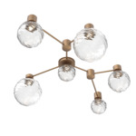Gaia Hub & Spoke Linear Ceiling Light - Novel Brass / Clear