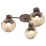Luna Hub & Spoke Ceiling Light / Wall Sconce - Burnished Bronze / Bronze Zircon