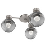Luna Hub & Spoke Ceiling Light / Wall Sconce - Beige Silver / Smoke Floret