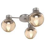 Luna Hub & Spoke Ceiling Light / Wall Sconce - Beige Silver / Bronze Geo