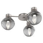 Luna Hub & Spoke Ceiling Light / Wall Sconce - Beige Silver / Smoke Geo