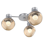 Luna Hub & Spoke Ceiling Light / Wall Sconce - Classic Silver / Bronze Floret