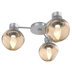 Luna Hub & Spoke Ceiling Light / Wall Sconce - Classic Silver / Bronze Geo