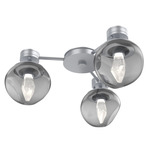 Luna Hub & Spoke Ceiling Light / Wall Sconce - Classic Silver / Smoke Geo
