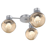 Luna Hub & Spoke Ceiling Light / Wall Sconce - Classic Silver / Bronze Zircon