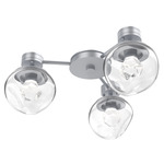 Luna Hub & Spoke Ceiling Light / Wall Sconce - Classic Silver / Clear Zircon