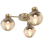 Luna Hub & Spoke Ceiling Light / Wall Sconce - Gilded Brass / Bronze Geo