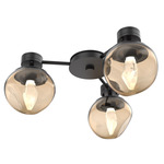 Luna Hub & Spoke Ceiling Light / Wall Sconce - Matte Black / Bronze Geo