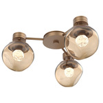Luna Hub & Spoke Ceiling Light / Wall Sconce - Novel Brass / Bronze Floret