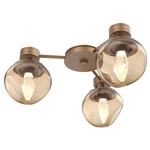 Luna Hub & Spoke Ceiling Light / Wall Sconce - Novel Brass / Bronze Geo