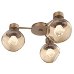 Luna Hub & Spoke Ceiling Light / Wall Sconce - Novel Brass / Bronze Zircon