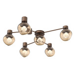 Luna Hub & Spoke Ceiling Light / Wall Sconce - Burnished Bronze / Bronze Zircon