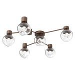 Luna Hub & Spoke Ceiling Light / Wall Sconce - Burnished Bronze / Clear Zircon