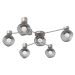 Luna Hub & Spoke Ceiling Light / Wall Sconce - Beige Silver / Smoke Floret