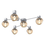 Luna Hub & Spoke Ceiling Light / Wall Sconce - Classic Silver / Bronze Geo