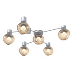 Luna Hub & Spoke Ceiling Light / Wall Sconce - Classic Silver / Bronze Zircon