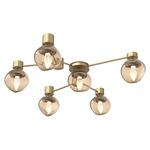 Luna Hub & Spoke Ceiling Light / Wall Sconce - Gilded Brass / Bronze Geo