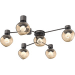 Luna Hub & Spoke Ceiling Light / Wall Sconce - Graphite / Bronze Zircon
