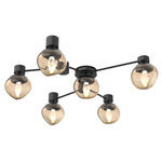 Luna Hub & Spoke Ceiling Light / Wall Sconce - Matte Black / Bronze Geo