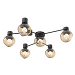 Luna Hub & Spoke Ceiling Light / Wall Sconce - Matte Black / Bronze Zircon