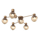 Luna Hub & Spoke Ceiling Light / Wall Sconce - Novel Brass / Bronze Floret