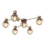 Luna Hub & Spoke Ceiling Light / Wall Sconce - Novel Brass / Bronze Geo