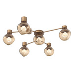 Luna Hub & Spoke Ceiling Light / Wall Sconce - Novel Brass / Bronze Zircon