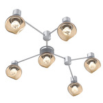 Luna Hub & Spoke Ceiling Light / Wall Sconce - Classic Silver / Bronze Zircon